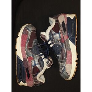 Nike Airmax 90 "pendelton wool"‎ mens 9.5 blue red plaid RARE!